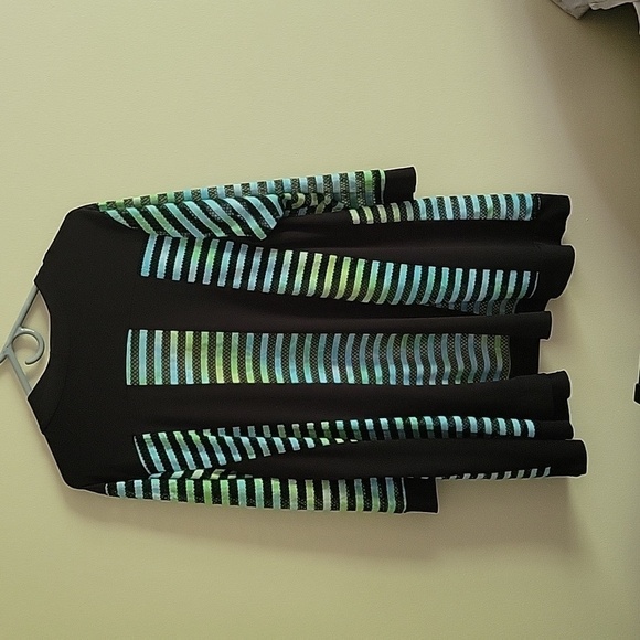 Fashque Studio Colorful Striped Mesh Cardigan Jacket - Picture 7 of 7